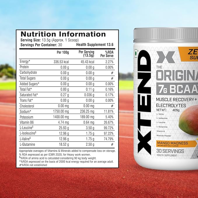 XTEND Original BCAA Powder ,Powder -Mango Madness (30 Servings)