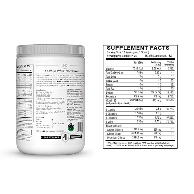 XTEND Original BCAA Powder - Italian Blood Orange (30 Servings)