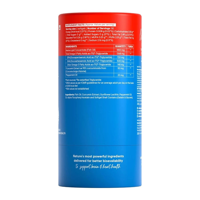Wellbeing Nutrition Slow 4x Strength Omega 3 Fish Oil