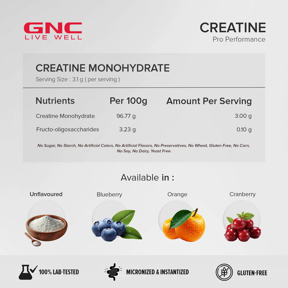 GNC Pro Performance Creatine Monohydrate