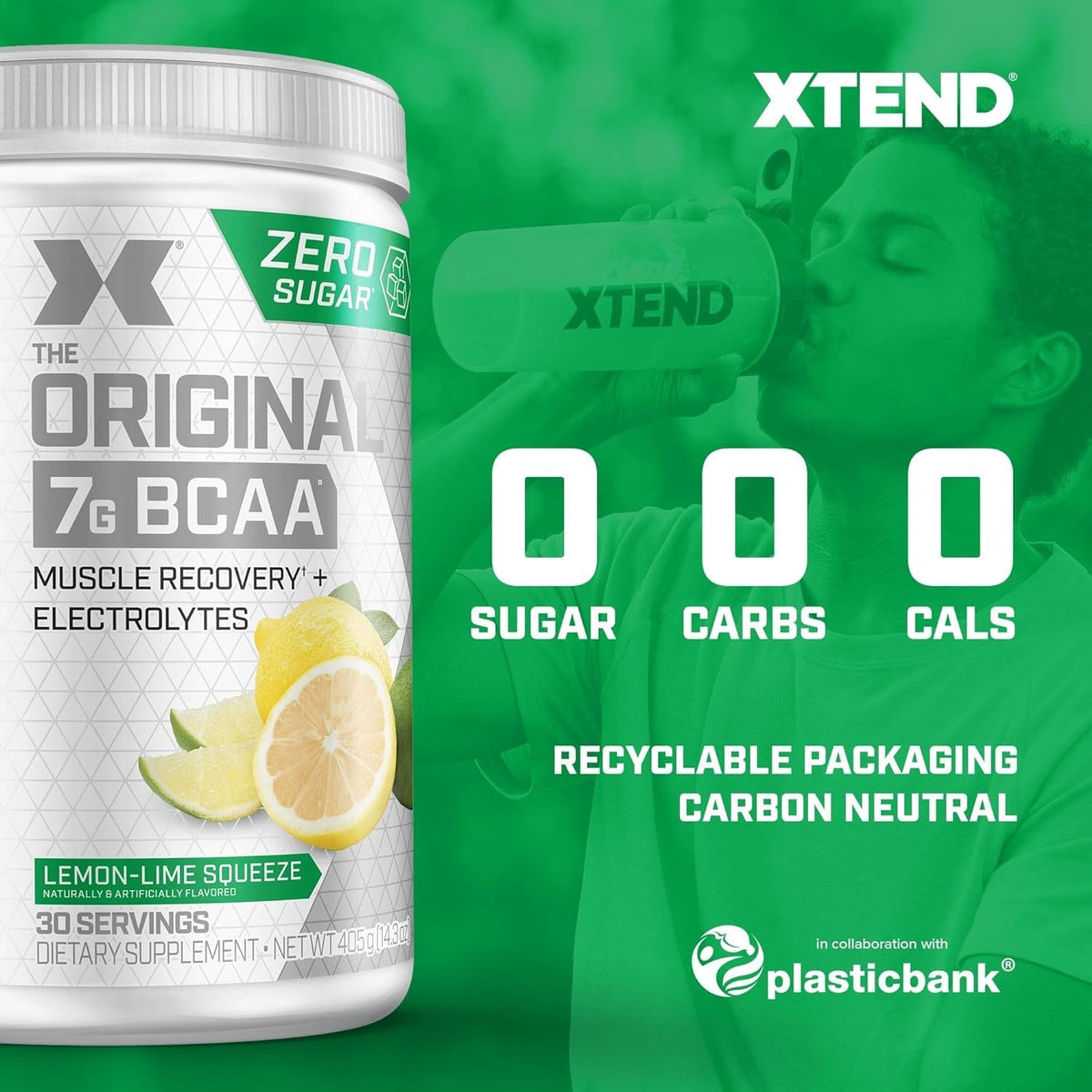 XTEND Original BCAA Powder ,Powder - Lemon-Lime Squeeze (30 Servings)