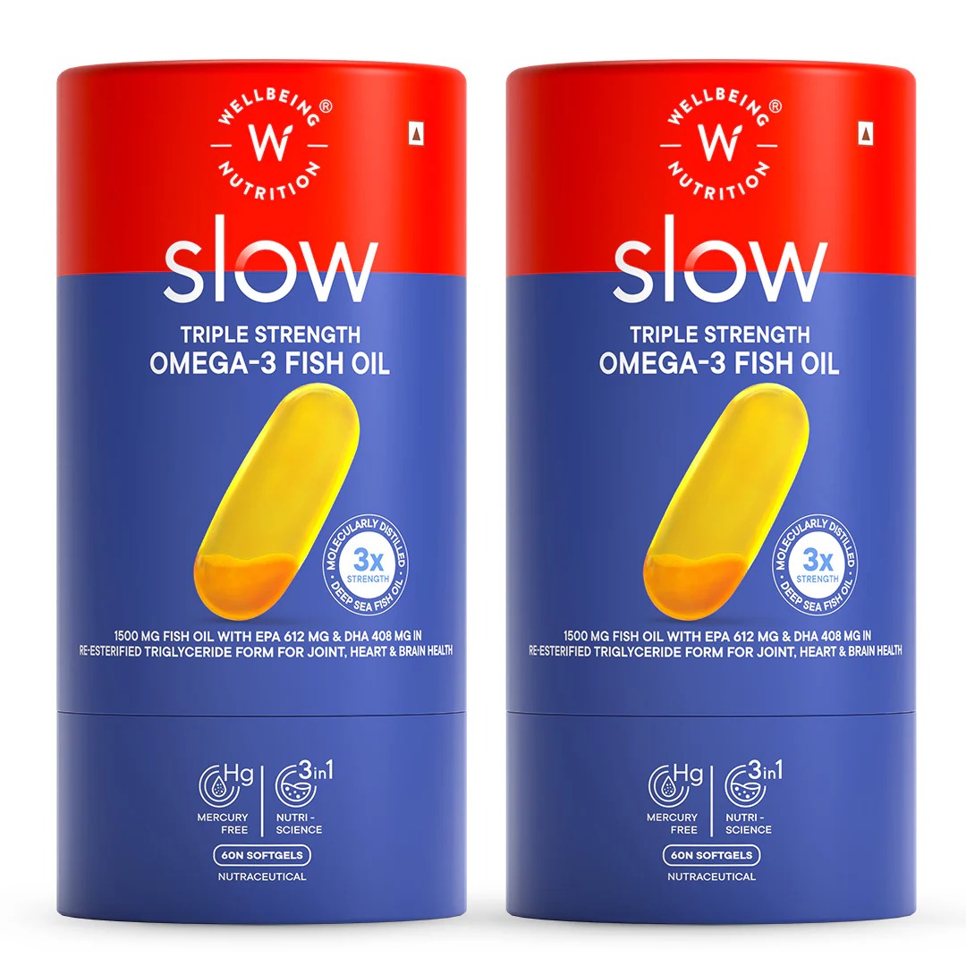 Wellbeing Nutrition Slow 3x Strength Omega 3 Fish Oil