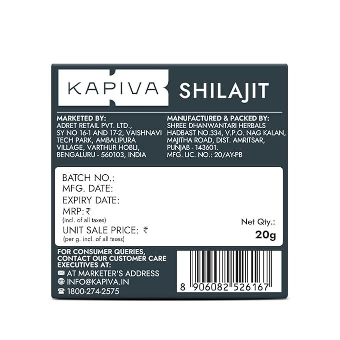 Kapiva Original Himalayan Shilajit Resin 20g