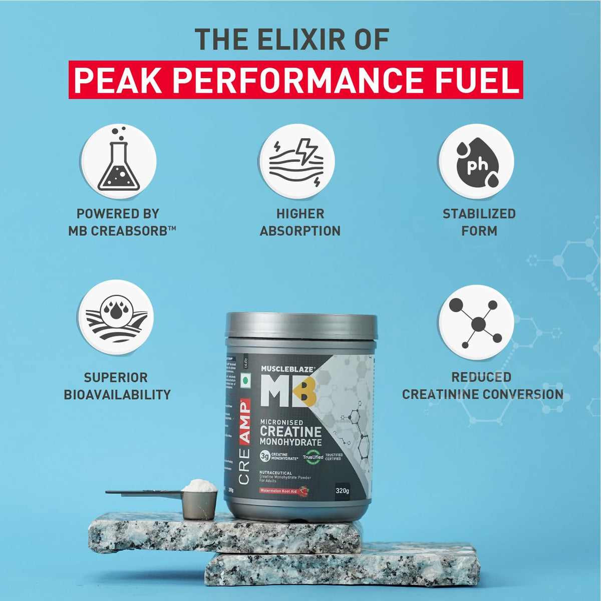 MuscleBlaze Creatine Monohydrate CreAMP