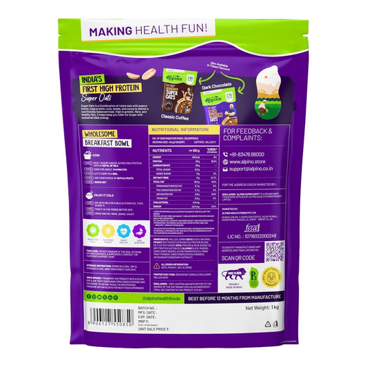 ALPINO 25g High Protein Super Oats Chocolate