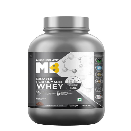 MuscleBlaze Biozyme Performance Whey - 4.4 Lbs (2Kg)