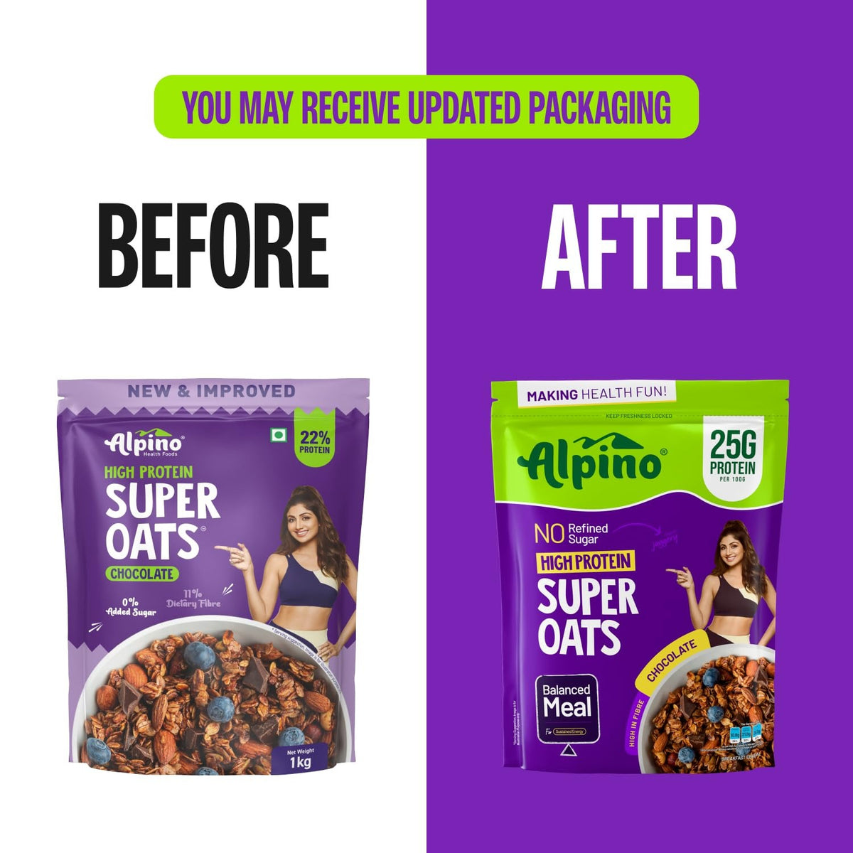ALPINO 25g High Protein Super Oats Chocolate