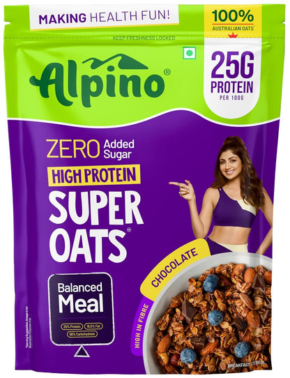 Alpino High Protein Super Oats pack, chocolate