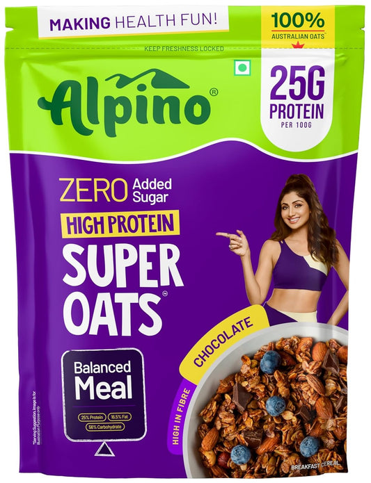 Alpino High Protein Super Oats pack, chocolate