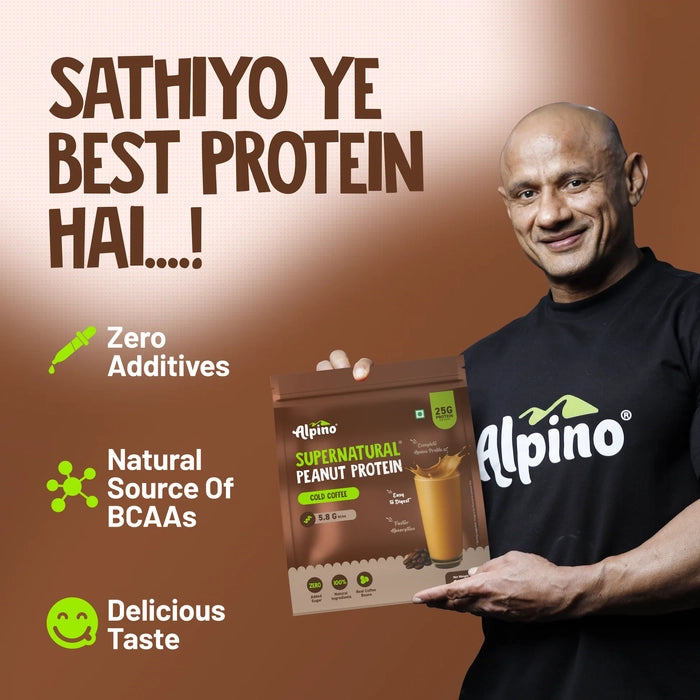 Alpino Peanut Protein Cold Coffee amino acid profile
