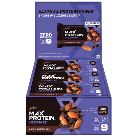 RiteBite Max Protein Ultimate choco almond protein bars with 30 g protein, pack of 24