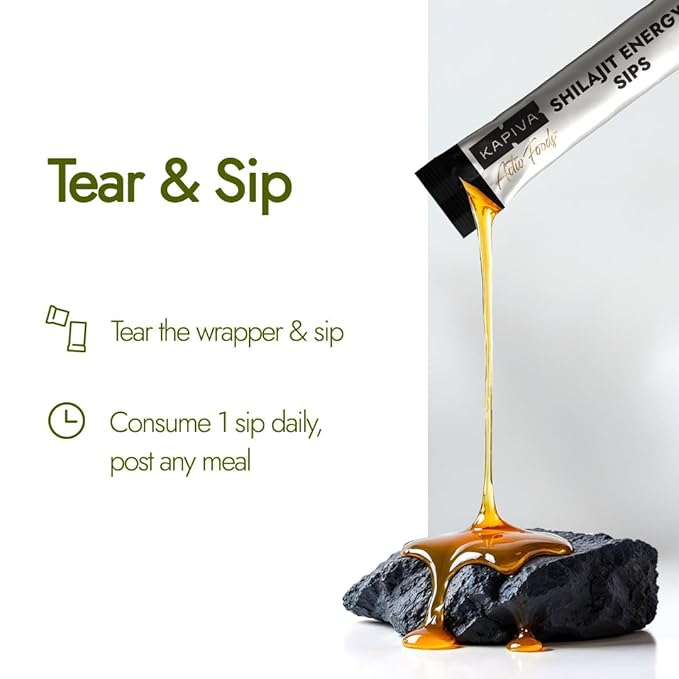 Kapiva Shilajit Energy Sips 30 Sachet's