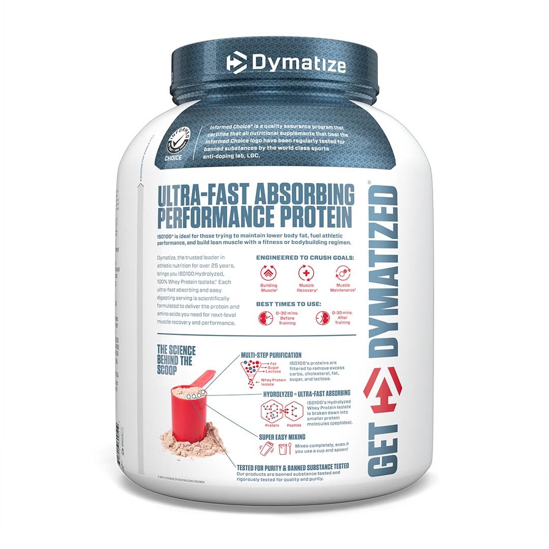 Dymatize Nutrition ISO100 Hydrolyzed Whey Protein Isolate |5 lbs