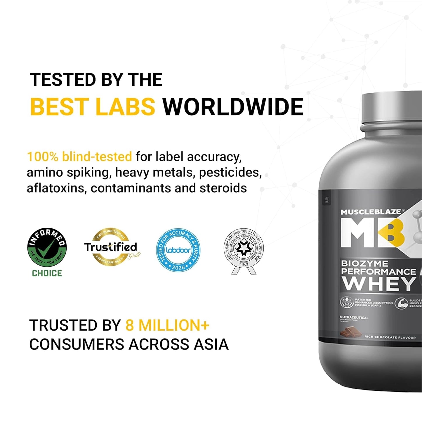 MuscleBlaze Biozyme Performance Whey - 4.4 Lbs (2Kg)
