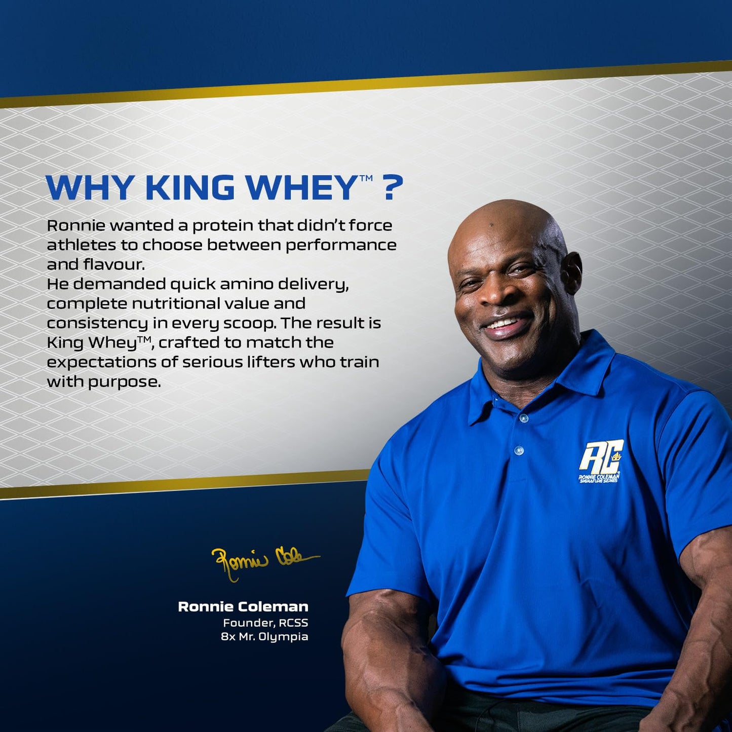 Ronnie Coleman Signature Series King Whey Protein (67 Servings, 2.27kg / 5lbs)