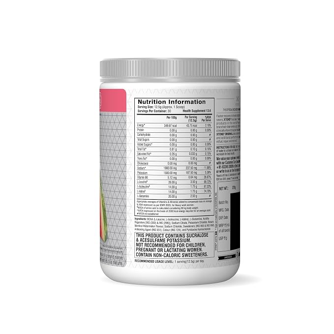 XTEND Original BCAA Powder – Watermelon Explosion | 30 Servings