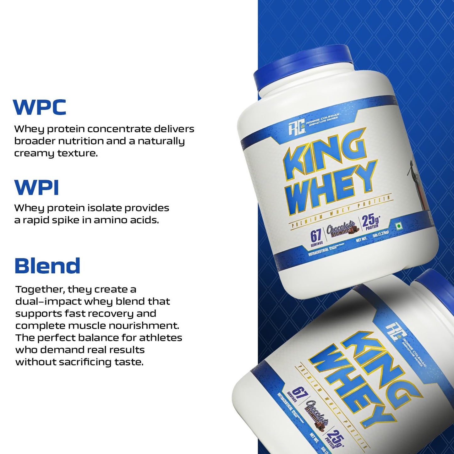 Ronnie Coleman Signature Series King Whey Protein (67 Servings, 2.27kg / 5lbs)