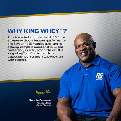 Ronnie Coleman Signature Series King Whey Premium Whey Protein – Coffee Toffee Flavour (2 lb / 907g, 26 Servings)