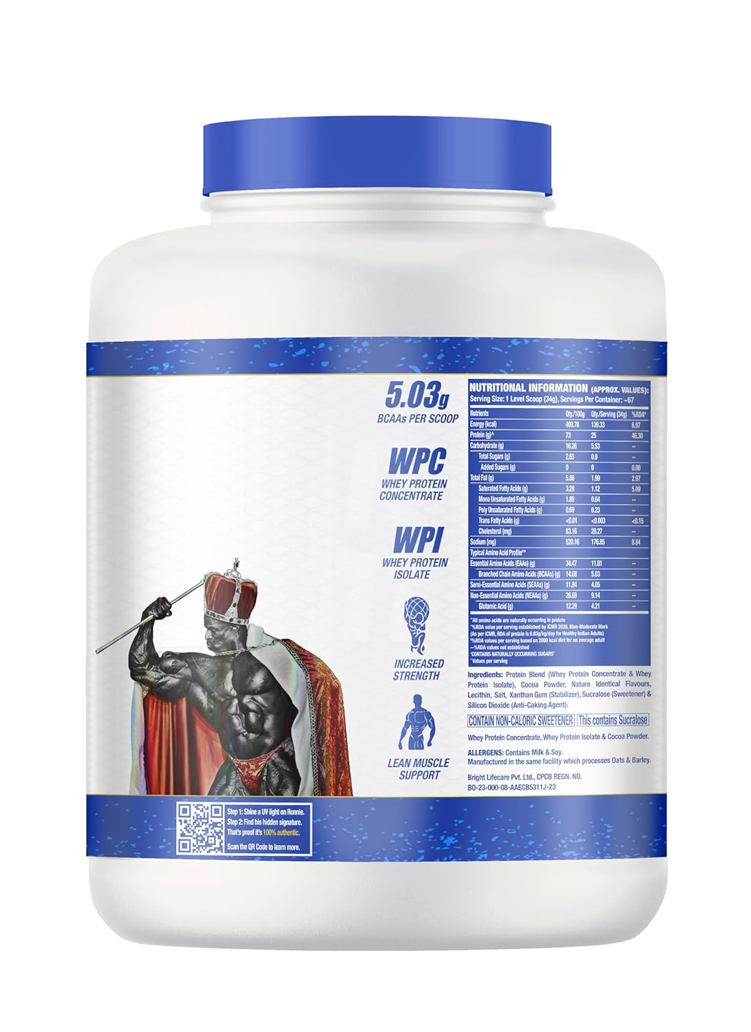 Ronnie Coleman Signature Series King Whey Protein (67 Servings, 2.27kg / 5lbs)