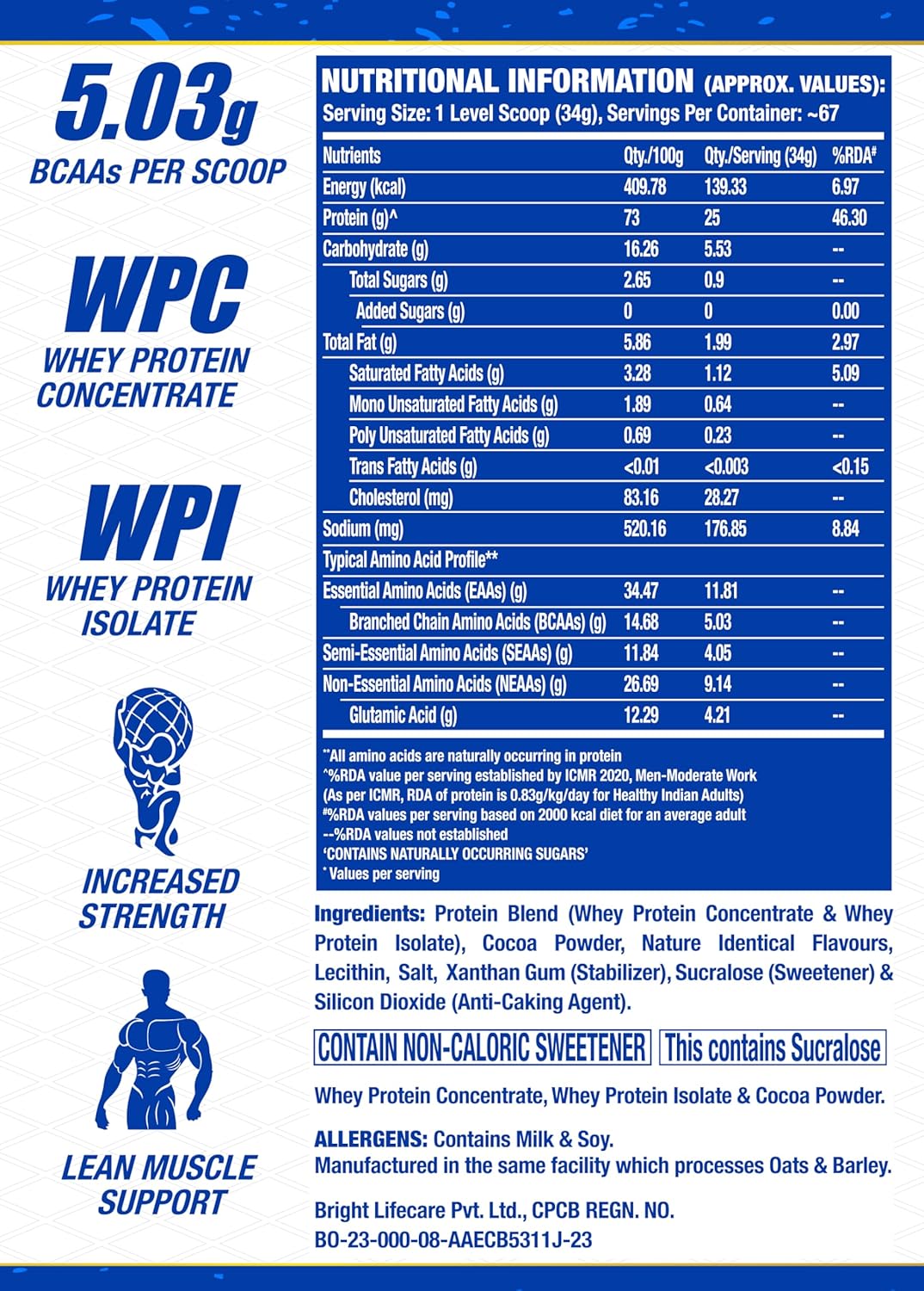 Ronnie Coleman Signature Series King Whey Protein (67 Servings, 2.27kg / 5lbs)
