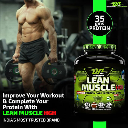 Domin8r Lean Muscle HGH Mass Gainer – Smooth Chocolate, 2.27 kg (5 lb)
