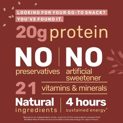RiteBite Max Protein Active Choco Fudge Protein Bars with 20g Protein (Pack of 24)