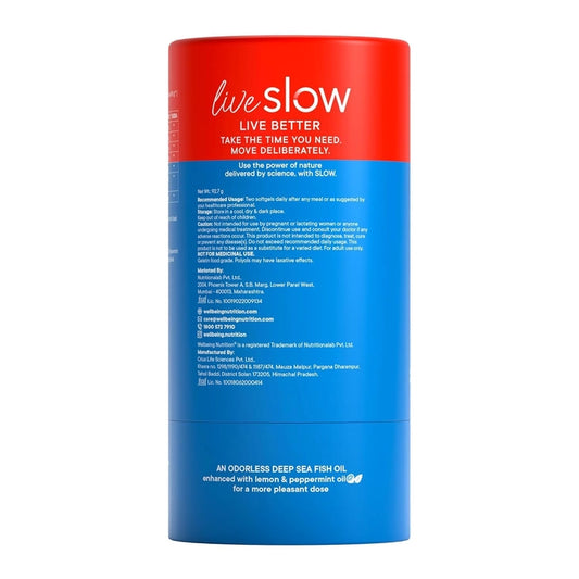Wellbeing Nutrition Slow 4x Strength Omega 3 Fish Oil