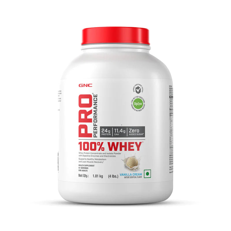 GNC Pro Performance 100% Whey Protein | 4 lbs, 1.81 Kg |