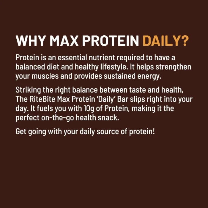 RiteBite Max Protein Daily Salt & Caramel Protein Bars with 10g Protein (Pack of 48)