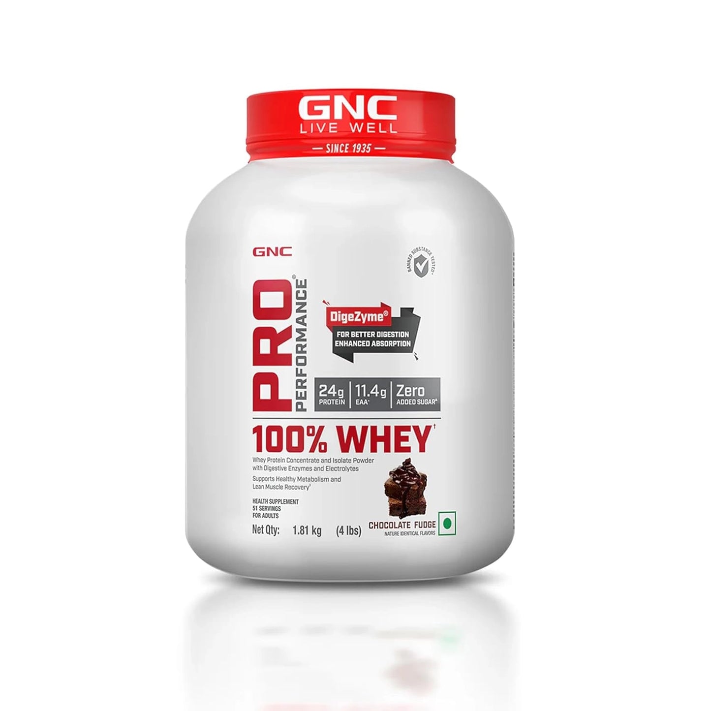 GNC Pro Performance 100% Whey Protein | 4 lbs, 1.81 Kg |