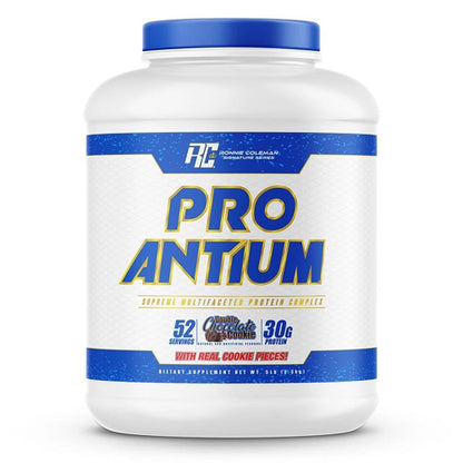 Ronnie Coleman Pro-Antium whey protein tub, double chocolate, 2.27 kg