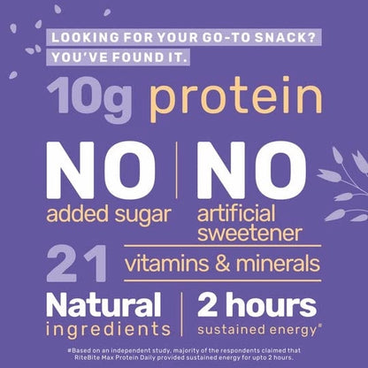 RiteBite Max Protein Daily Choco Almond Protein Bars with 10g Protein (Pack of 48)