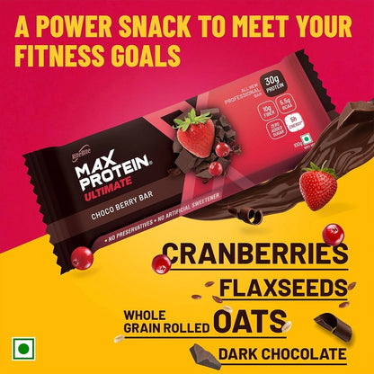 RiteBite Max Protein Ultimate Choco Berry Protein Bars with 30g Protein (Pack of 24)
