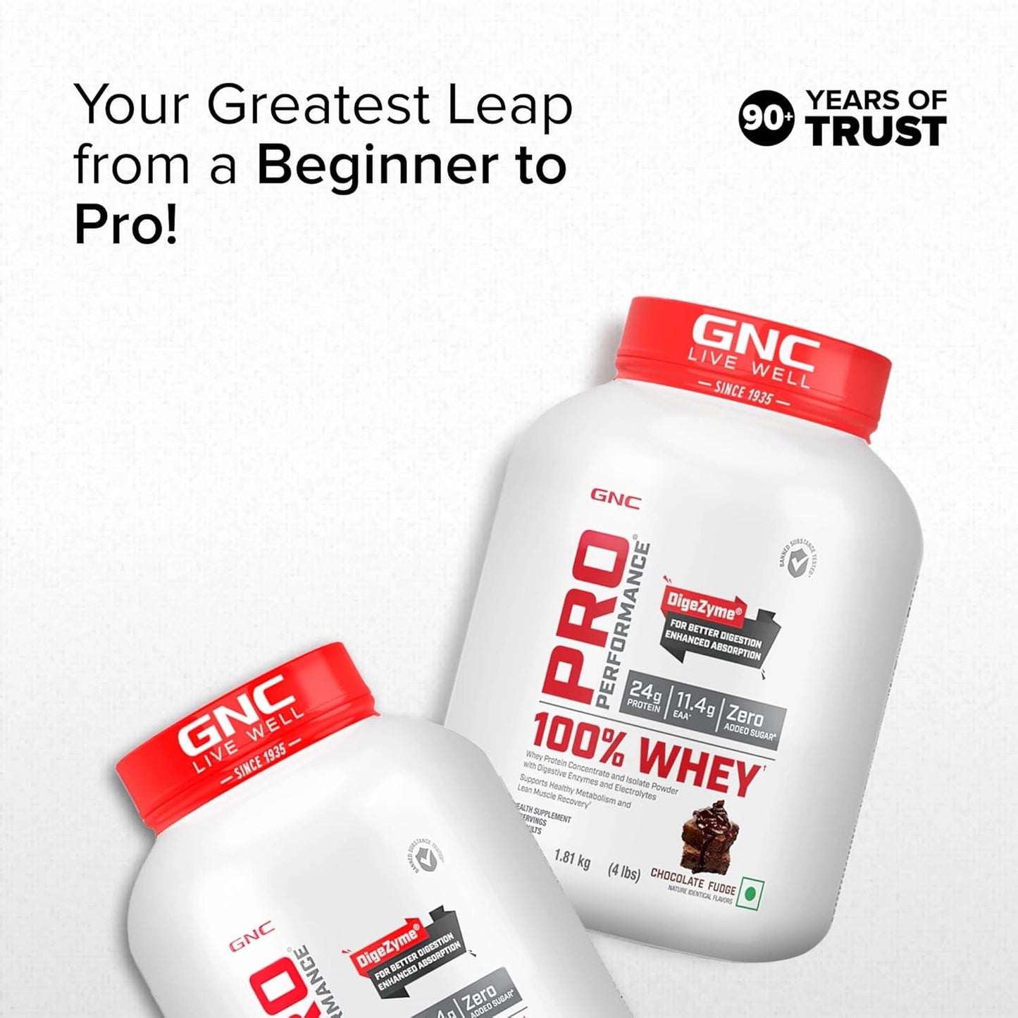 GNC Pro Performance 100% Whey Protein | 4 lbs, 1.81 Kg |
