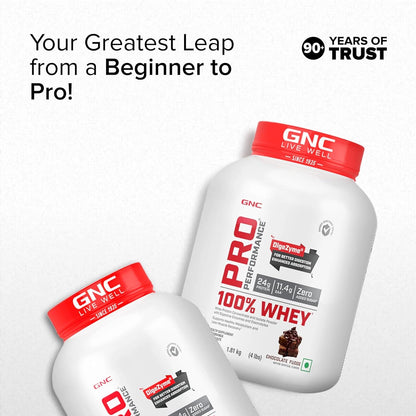 GNC Pro Performance 100% Whey Protein | 4 lbs, 1.81 Kg |