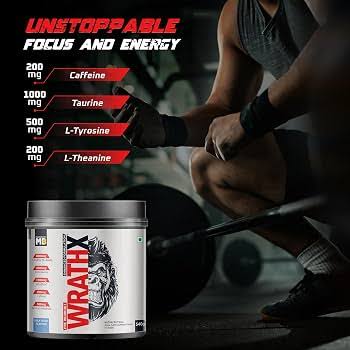 MuscleBlaze WrathX Pre-Workout Powder | 540g, 30 Servings