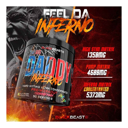 BLACK BEAST The Big Daddy Inferno Pre-Workout, 300 g (0.66 lb)