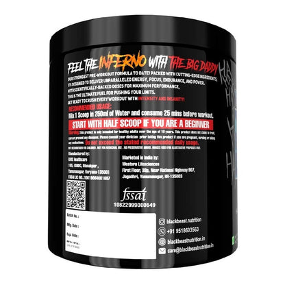 BLACK BEAST The Big Daddy Inferno Pre-Workout, 300 g (0.66 lb)