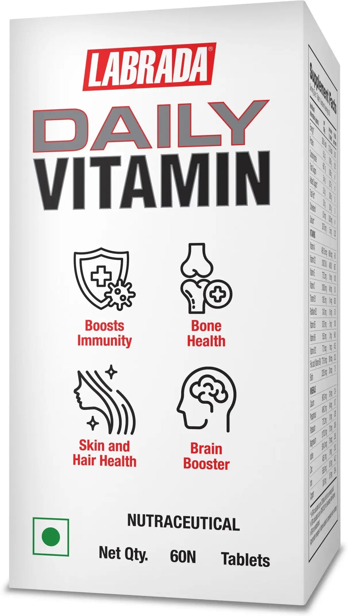 Labrada Daily Vitamin 60 Tablets Tealth & Immunity Booster (0.29 kg)