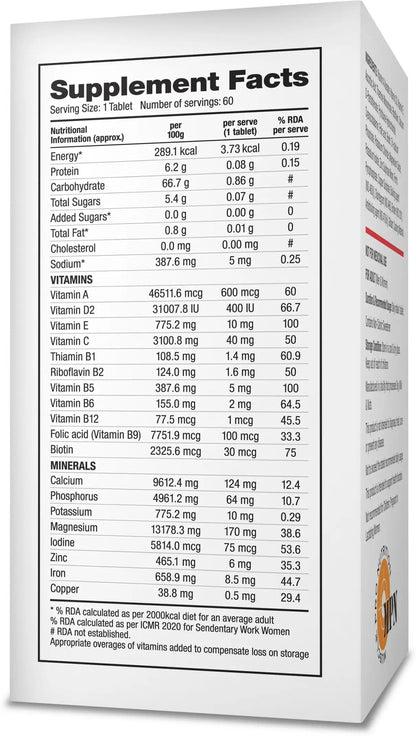 Labrada Daily Vitamin 60 Tablets Tealth & Immunity Booster (0.29 kg)