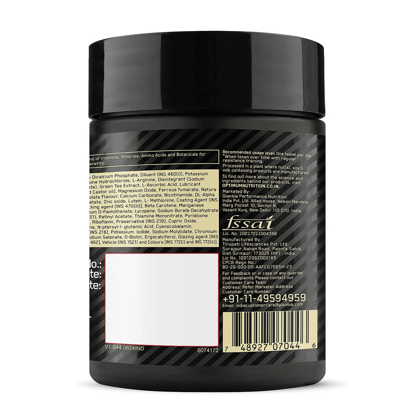 Optimum Nutrition Multivitamin for MEN- 60 Tablets