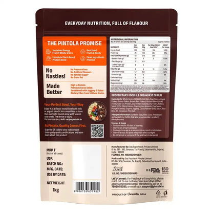 Pintola High Protein Muesli Dark Chocolate & Cranberry 1kg