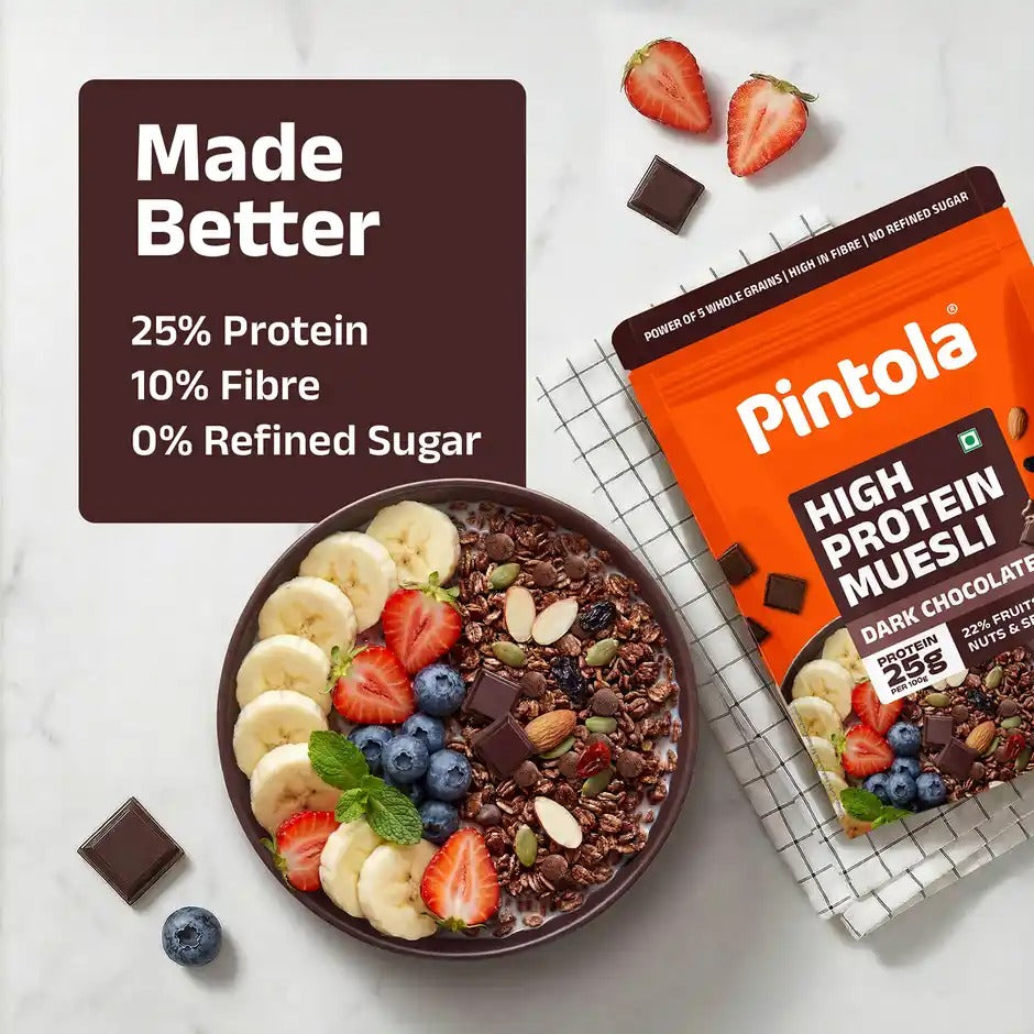 Pintola High Protein Muesli Dark Chocolate & Cranberry 1kg