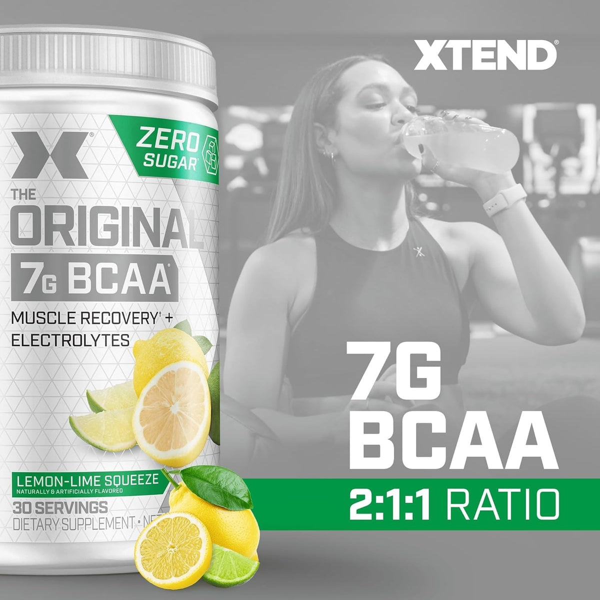 XTEND Original BCAA Powder ,Powder - Lemon-Lime Squeeze (30 Servings)