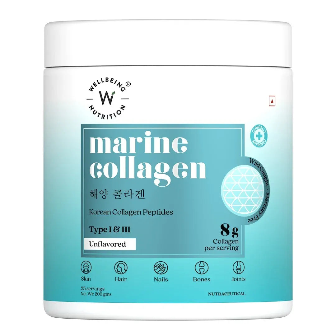 Wellbeing Nutrition Marine Collagen powder jar, unflavoured, 200 g