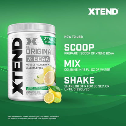 XTEND Original BCAA Powder ,Powder - Lemon-Lime Squeeze (30 Servings)