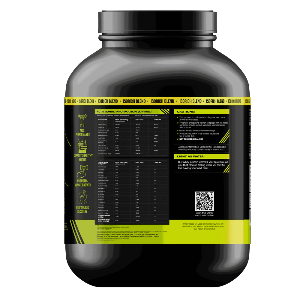 Beast Life Isorich Blend Whey Protein with Ultrasorb Tech