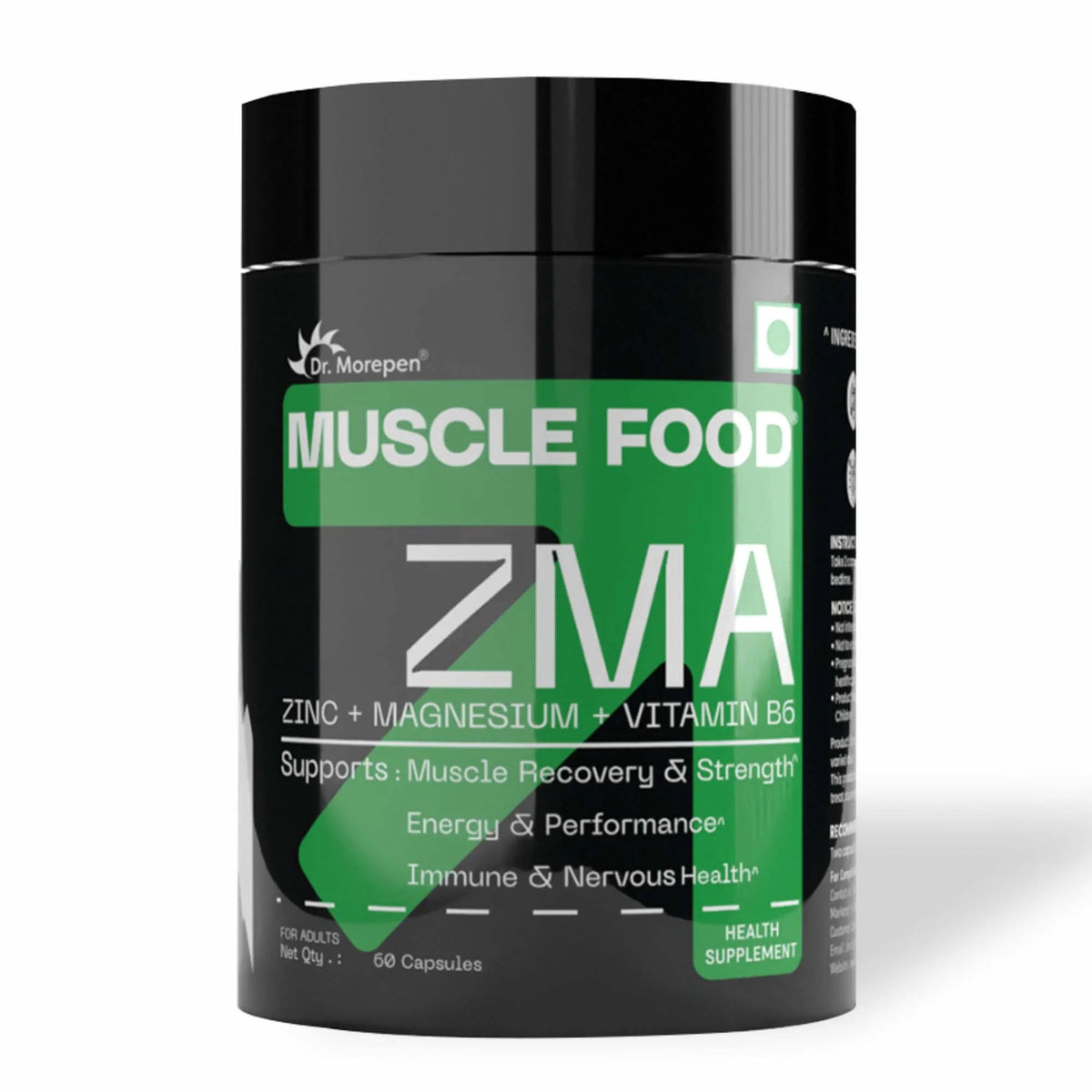Muscle Food ZMA ZINC +MAGNESIUM + VITAMIN B6