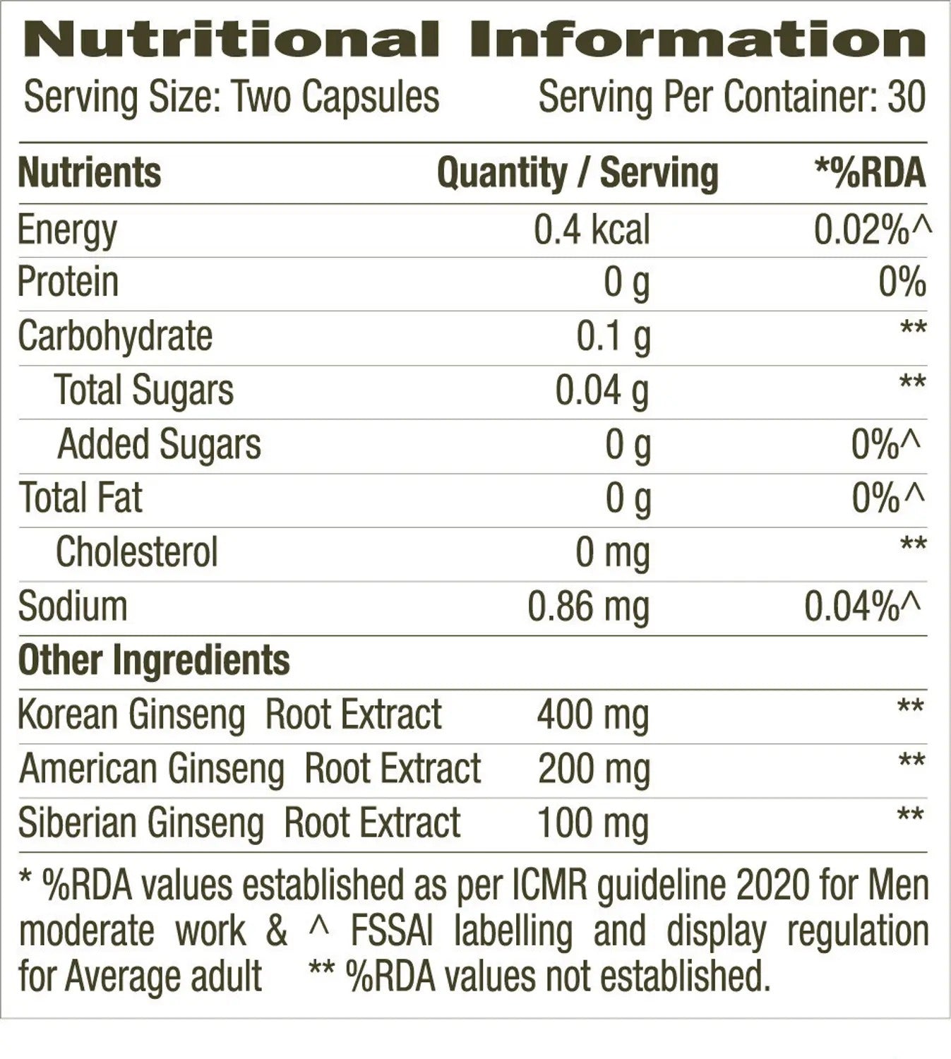 GNC Herbal Plus Triple Ginseng with Korean, American & Siberian Ginseng (60 Capsules)