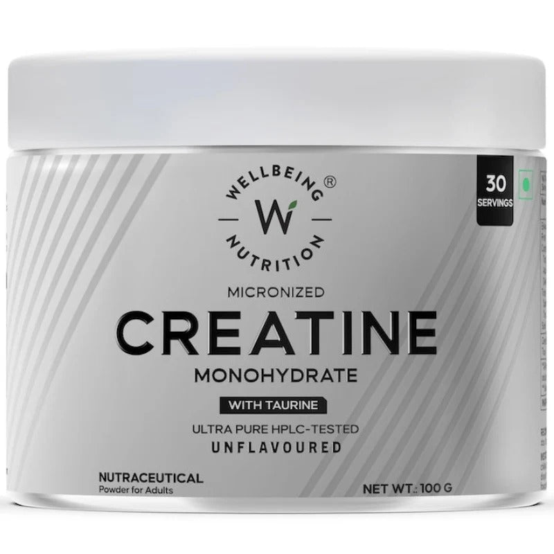 Wellbeing Nutrition Creatine Monohydrate with taurine, unflavoured, 100 g
